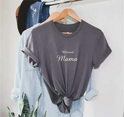 Buy Blessed Mama - T Shirt Gift For Mum, Mothers Day, Mummy T Shirts • 10.50£
