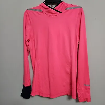 Buy BROOKS Womens Equilibrium Technology Running Pullover Hoodie  Size M Neon Pink • 15.43£