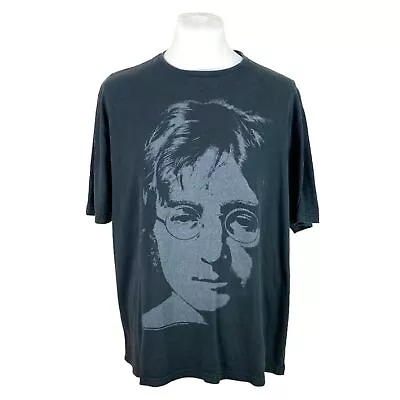 Buy John Lennon T Shirt Black XL Oversized Graphic Band T Shirt Liverpool Tee • 22.50£