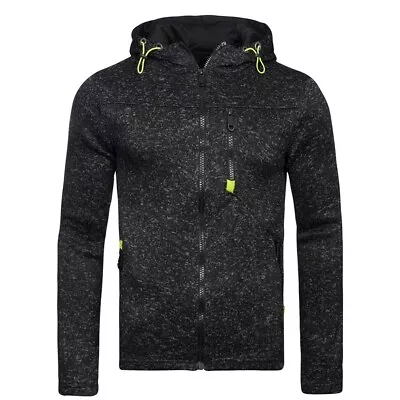 Buy Mens Full Zip Up Plain Hooded Sweatshirt Hoodie Adult Fleece Zipper Hoody Top UK • 10.06£