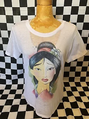 Buy Disney MULAN Semi Sheer T-shirt FLOWER THAT BLOOMS IN ADVERSITY Tee Princess XL • 12.48£
