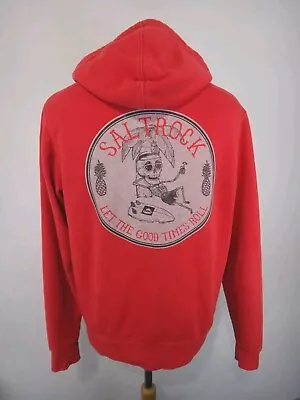 Buy Saltrock Hoodie Mens Small Red Graphic Logo Full Zip Outdoor Surf • 19.99£