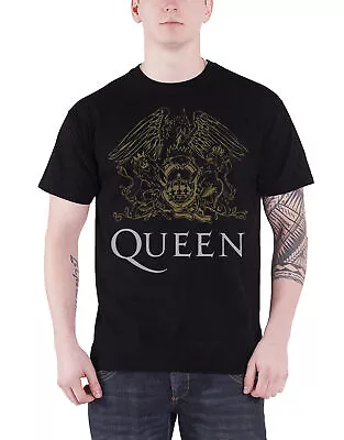 Buy Queen Gold Classic Crest T Shirt • 16.95£