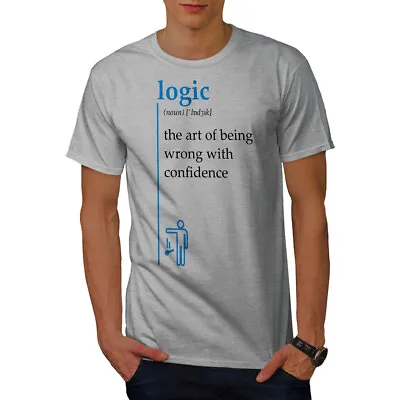 Buy Wellcoda Logic Art Mens T-shirt, Wrong Funny Graphic Design Printed Tee • 14.99£