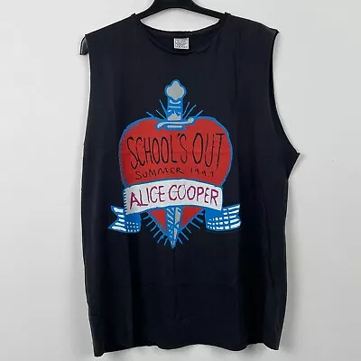 Buy Vintage 1997 Alice Cooper Schools Out Rare 90s Band Tour T-Shirt XL 0508 • 5£