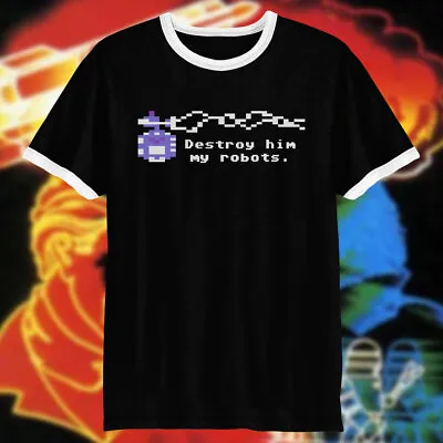 Buy Impossible Mission Robot Ringer T-shirt - Commodore 64, C64, Retro Game • 14£