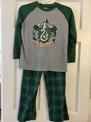 Buy Harry Potter Slytherin Green 2pc Pajamas Child Size LARGE • 19.75£