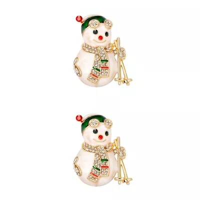 Buy  2 Pack Men And Women Sweater Corsage For Christmas Pin Unisex • 6.45£
