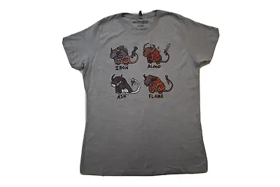 Buy WeLoveFine Juniors Guild Wars 2 Iron, Blood, Ash, Flame Gray Shirt New L • 9.46£