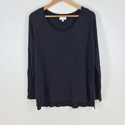Buy Witchery Womens T Shirt Size S Black Long Sleeve Round Neck Cupro 058619 • 13.88£
