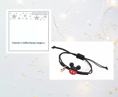 Buy Disney Mickey Mouse Woven Braided Bracelet Jewellery Jewelry • 5£