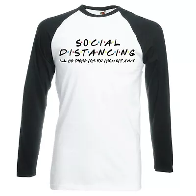 Buy Funny Lockdown  Social Distancing  Raglan Longsleeve Baseball T-shirt • 16.99£