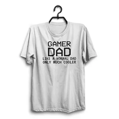 Buy GAMER DAD Gaming Mens Funny White T-Shirt Novelty Joke Tshirt Clothing Tee Game • 9.95£