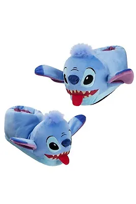 Buy Disney Womens Stitch 3D House Slippers Slip On Warm Lining Comfortable • 18.49£