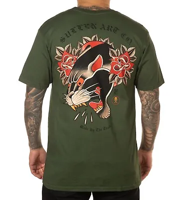 Buy Sullen Clothing Pantera Tattoo Art Thyme Green Premium T-shirt (m) • 24.99£