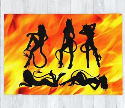 Buy Sexy As Hell Blanket 120cm X 175cm, Nude Devil Women, Fire Seductive Demons Gift • 35.95£