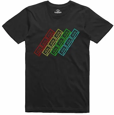 Buy Cassette Audio Tape Spectrum Colours Retro Gamer 8 Bit Era T Shirt • 13.99£