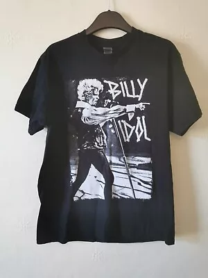 Buy Billy Idol Roadside Tour T Shirt 2022 Size Medium Black Gildan Hammer Cotton M • 15£