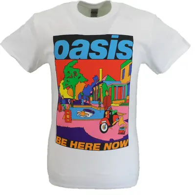 Buy Mens Official Licensed Oasis White Be Here Now T Shirt • 17.99£