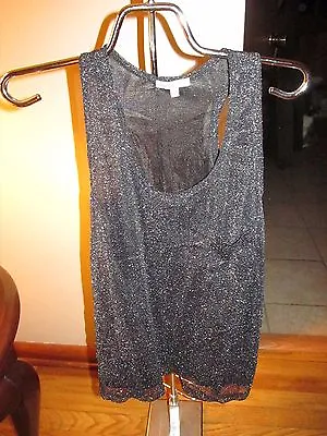 Buy Women's Charlotte Russe Black/Silver Tank/Top Size L Good Condition • 7.55£