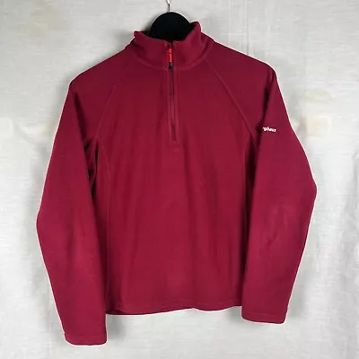 Buy Berghaus 1/4 Zip Pullover Fleece Sweatshirt Women's Red UK12 Walking Outdoors • 14.99£