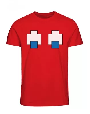Buy Pac-Man Blinky Ghost Eyes T-Shirt - Small, Made From 100% Cotton • 7.88£
