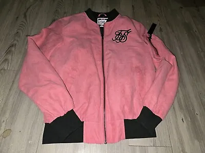 Buy Size Small Mens Siksilk Faux Suede Bomber Jacket, Pink • 12£