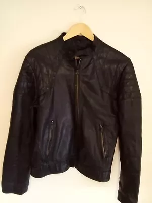 Buy Men's Leather Jacket, Medium Size By Zara Man • 4.99£