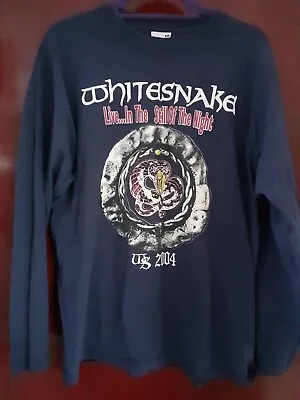 Buy Whitesnake Long-Sleeved 2004 Tour T-Shirt : Navy : XL : Great Condition • 65£