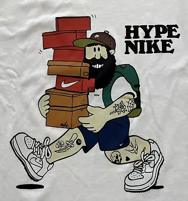 Buy Nike Hype Tee - White - S - Walking Man Sneaker Collector T-shirt Beast • 19.99£