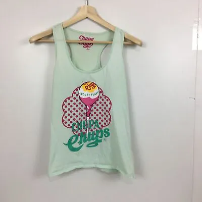 Buy Chupa Chups Womens Tank Top Size S Green Lollipop Candy Sweets Sleeveless Top • 4.60£