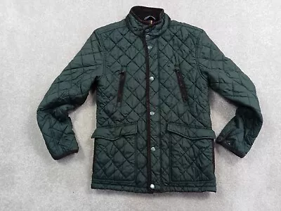 Buy MAINE Men's Quilted Jacket Corduroy Collar Green Adult Size Small • 19.99£