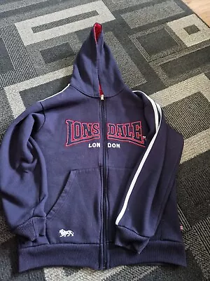Buy Lonsdale Hooded Zip Up Jacket Size 11-12 • 1£
