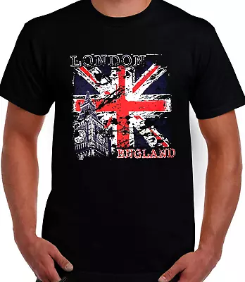 Buy London Faded Jack Design Picture Printed Souvenir UNISEX High Quality T.shirts • 9.49£
