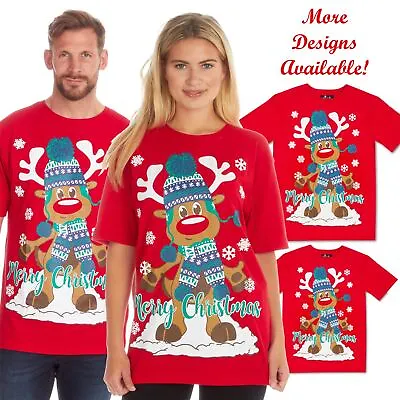 Buy Family Matching Christmas Xmas T-shirts Mens Womens Kids Infant Plus Size 3Y-5XL • 5.99£