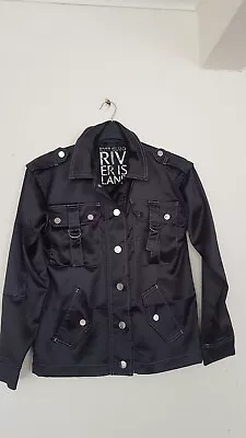 Buy New River Island Black Jacket Size S Uk 10 Women's Casual Long Sleeves Utility • 11.99£