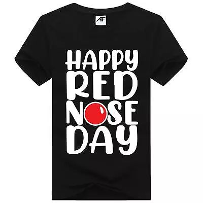 Buy Happy Red Nose Day 2023 Printed Mens T Shirt Childrens Cotton Tees • 8.99£