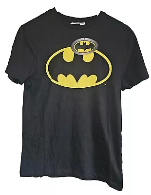 Buy Men's Batman T-shirt Primark Size S Short Sleeve Batmans Logo Print Black Tee • 7.95£