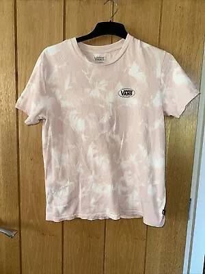 Buy Ladies Vans T-shirt Size Medium Oversized Tie Dye Pink White  • 19.99£