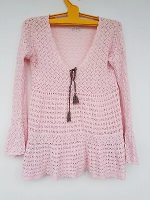 Buy Odd Molly Knit Top Pink Blouse Sz M Cotton Tunic Long Sleeve Anthropologie • 19.30£