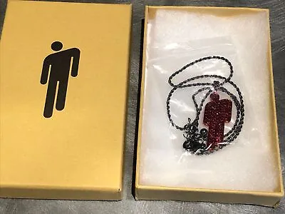 Buy Billie Eilish Official Merch Blohsh Red Necklace - Sold Out Holiday Ltd Edition • 89£