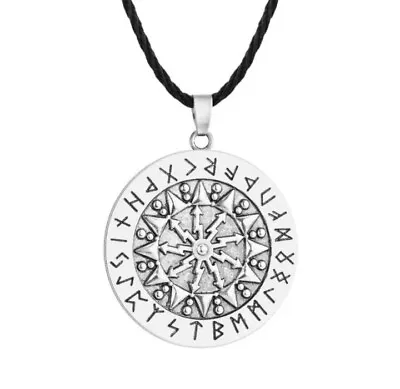 Buy Norse Symbol Viking Vegvisir, Viking Compass Rune Circle Amulet Pendant Necklace • 5.88£