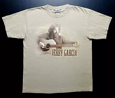 Buy Grateful Dead Shirt T Shirt 2004 Jerry Garcia Acoustic Guitar 1969 Image JGE L • 227.33£