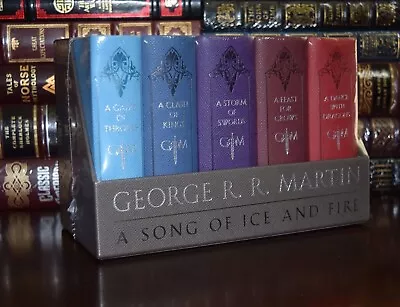 Buy Game Of Thrones By George Martin Sealed Leather Cloth Song Ice Fire Box Set  • 63.11£