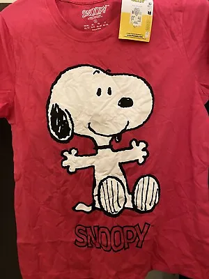 Buy Peanuts Snoopy  Licensed   Small Pink Women’s  Tee Shirt • 10£