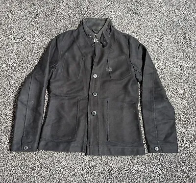 Buy G-Star Raw A Crotch 3D Black Pound Twill Leather Crop Denim Blazer Jacket Size M • 19.99£