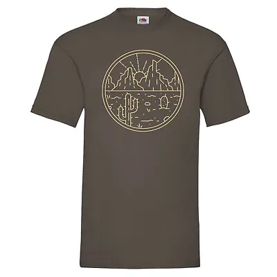 Buy Line Art Desert Sunset T-Shirt Gift • 14.99£