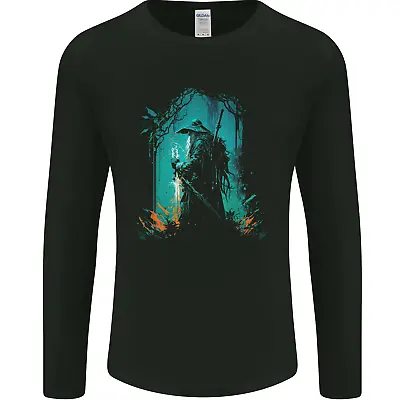 Buy A Wizard In A Fantasy Forest Warlock Mens Long Sleeve T-Shirt • 11.99£