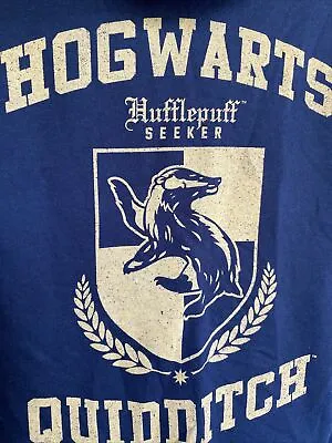 Buy Harry Potter Quidditch Hufflepuff Hoodie Badger Emblem Small Black Good Used • 10.39£