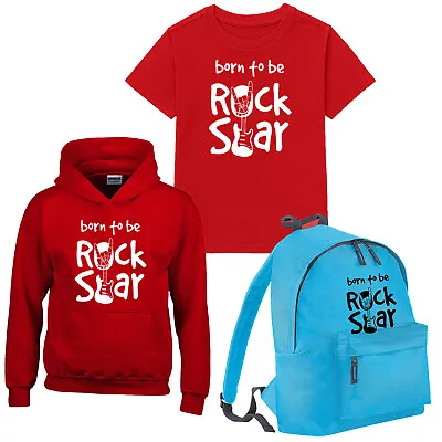 Buy Rock Star Mens Kids T-Shirt Rockstar Funny Cute Kids Boys Girls Hoodie Pullover • 8.99£